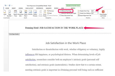 how to do a running header in word and the importance of consistency in academic writing